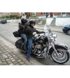 Luc et his Harley!