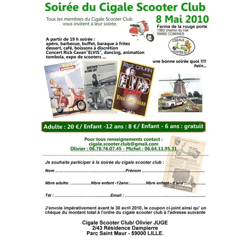 Soiree du Cigale Scooter Club