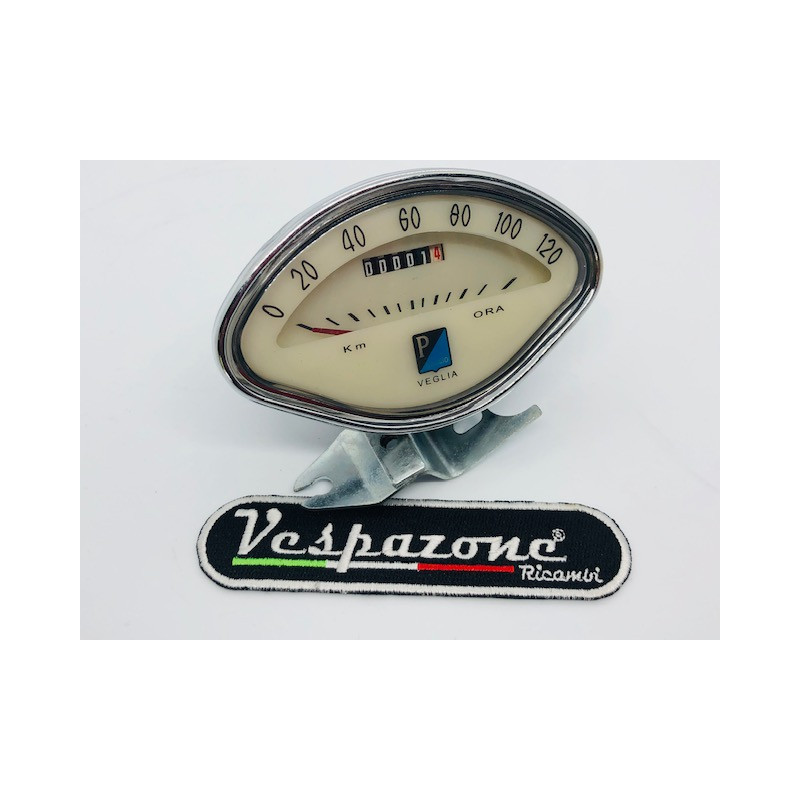 Vespa Vbb Vba Gl Gtgs Sprint Speedometer 120 Kmph with Kit Free Bulb #F