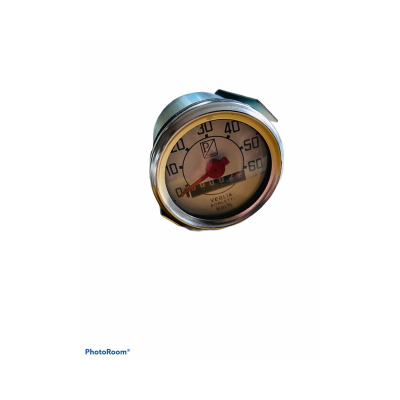 PROMO! Speedometer V50 Round Piaggio Logo Blue