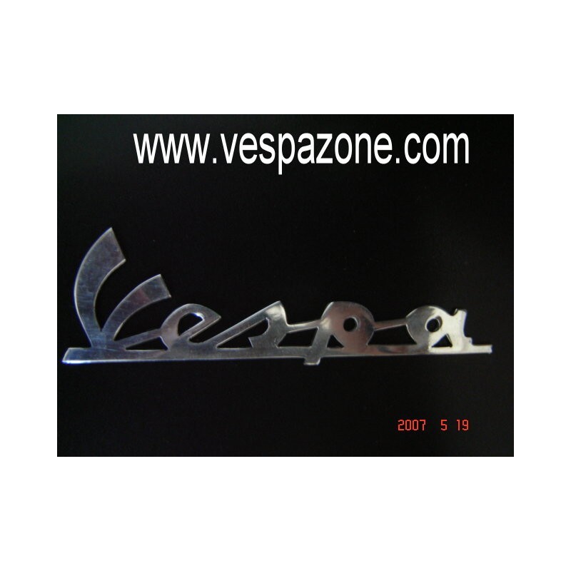 Legshield Vespa Logo Chrome (Small)